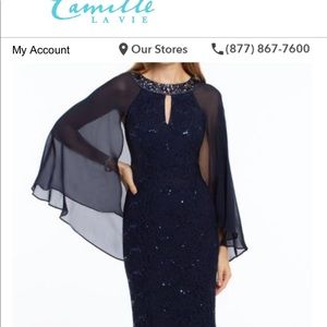 Camille la vie navy sequin wedding dress